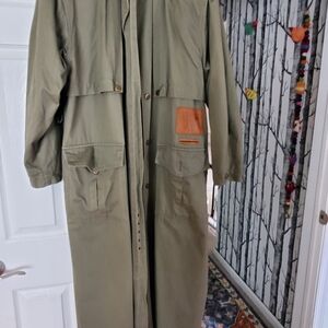 Women's Olive Green Long Coat